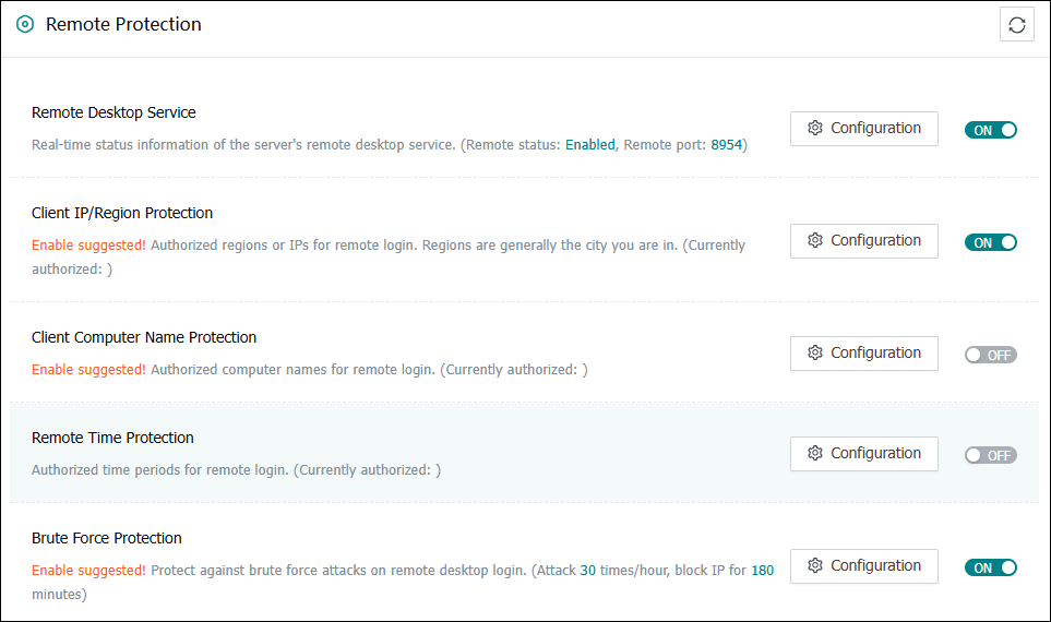 (SSH/RDP Remote Protection)