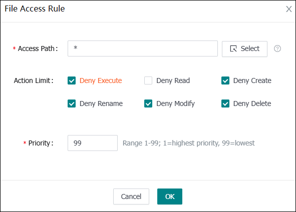 (Restrict the range of files that software is allowed to access)